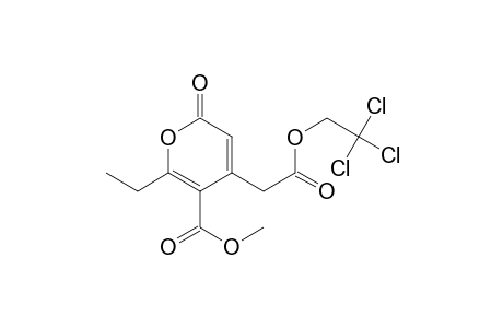 2H-Pyran-4-acetic acid, 6-ethyl-5-(methoxycarbonyl)-2-oxo-, 2,2,2-trichloroethyl ester