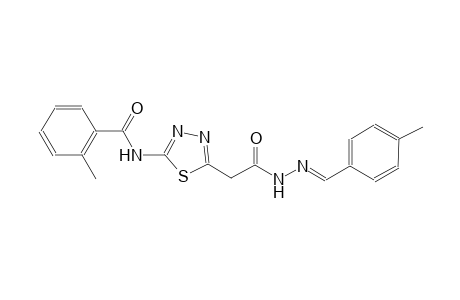 2-methyl-N-(5-{2-[(2E)-2-(4-methylbenzylidene)hydrazino]-2-oxoethyl}-1,3,4-thiadiazol-2-yl)benzamide
