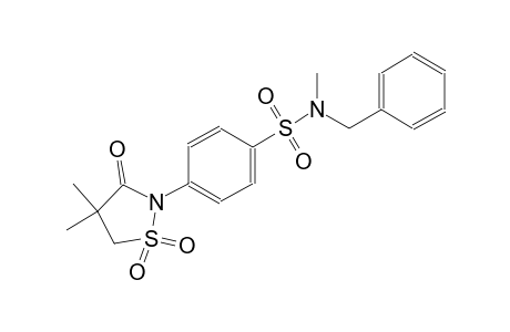 benzenesulfonamide, 4-(4,4-dimethyl-1,1-dioxido-3-oxo-2-isothiazolidinyl)-N-methyl-N-(phenylmethyl)-