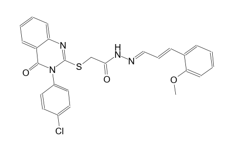 2-{[3-(4-chlorophenyl)-4-oxo-3,4-dihydro-2-quinazolinyl]sulfanyl}-N'-[(E,2E)-3-(2-methoxyphenyl)-2-propenylidene]acetohydrazide