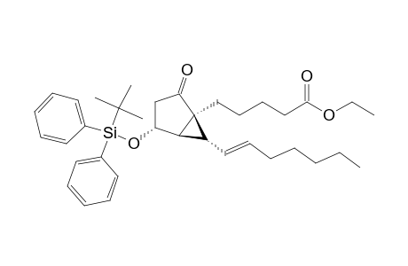 (1S,4R,5R,6R)-4-(tert-Butyldiphenylsilyloxy)-6-heptenyl-1-(4-ethoxycarbonylbutyl)bicyclo[3.1.0]hexane-2-one