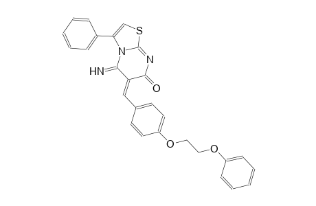 7H-thiazolo[3,2-a]pyrimidin-7-one, 5,6-dihydro-5-imino-6-[[4-(2-phenoxyethoxy)phenyl]methylene]-3-phenyl-, (6Z)-