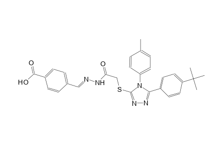 4-{(E)-[({[5-(4-tert-butylphenyl)-4-(4-methylphenyl)-4H-1,2,4-triazol-3-yl]sulfanyl}acetyl)hydrazono]methyl}benzoic acid