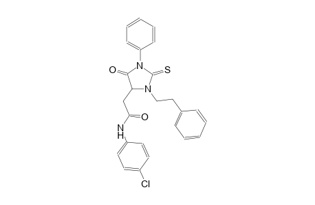 N-(4-chlorophenyl)-2-[5-oxo-1-phenyl-3-(2-phenylethyl)-2-thioxo-4-imidazolidinyl]acetamide