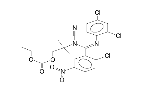 ethyl 2,2-dimethyl-2-{N-cyano-N-[1-(2-chloro-5-nitrophenyl)-1-(2,4-dichlorophenylimino)methyl]aminoethyl carbonate