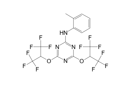 N-(2-Methylphenyl)-4,6-bis[2,2,2-trifluoro-1-(trifluoromethyl)ethoxy]-1,3,5-triazin-2-amine