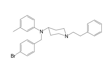 N-(4-Bromobenzyl)-N-(3-methylphenyl)-1-(2-phenylethyl)piperidin-4-amine