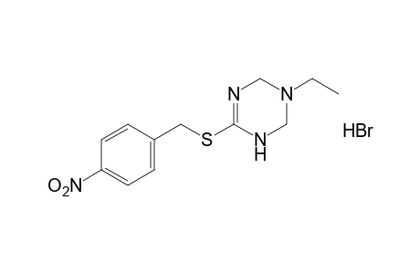 3-ethyl-6-[(p-nitrobenzyl)thio]-1,2,3,4-tetrahydro-s-triazine, monohydrobromide