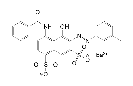 1,7-Naphthalenedisulfonic acid, 4-(benzoylamino)-5-hydroxy-6-[(3-methylphenyl)azo]-, barium salt (1:1)