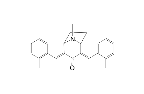 8-azabicyclo[3.2.1]octan-3-one, 8-methyl-2,4-bis[(2-methylphenyl)methylene]-, (2E,4E)-