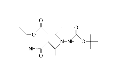 1-T-Butoxycarbonylamino-4-carbamoyl-3-ethoxycarbonyl-2,5-dimethyl-pyrrole