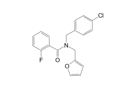Benzamide, N-[(4-chlorophenyl)methyl]-2-fluoro-N-(2-furanylmethyl)-