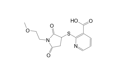 3-pyridinecarboxylic acid, 2-[[1-(2-methoxyethyl)-2,5-dioxo-3-pyrrolidinyl]thio]-
