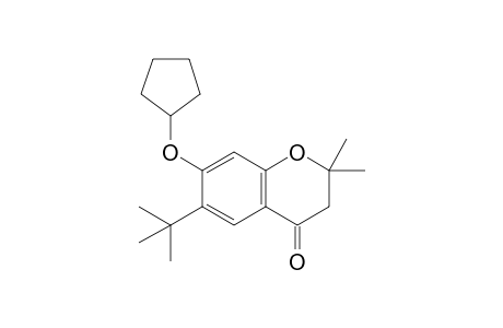 7-( Cyclopentyloxy)-6-(t-butyl)-2,2-dimethyl-4-chromanone