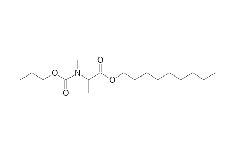 Alanine, N-methyl-N-propoxycarbonyl-, nonyl ester