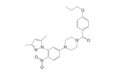 Piperazine, 1-[3-(3,5-dimethyl-1H-pyrazol-1-yl)-4-nitrophenyl]-4-(4-propoxybenzoyl)-