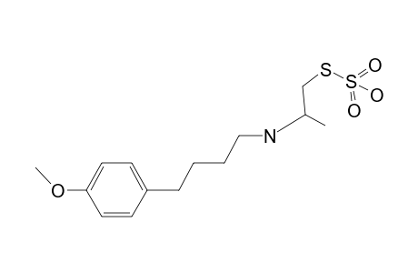 Ethanethiol, 2-(4-(p-methoxyphenyl)butyl)amino-2-methyl-, hydrogen thiosulfate