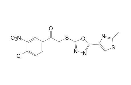 4'-chloro-2-{[5-(2-methyl-4-thiazolyl)-1,3,4-oxadiazol-2-yl]thio}-3'-nitroacetophenone