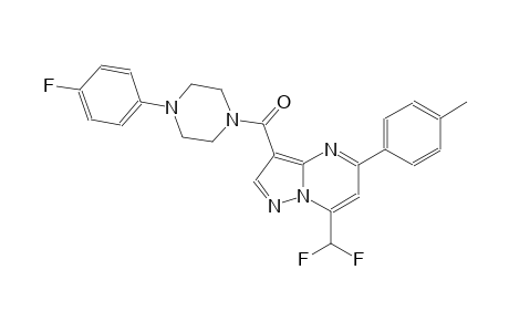 7-(difluoromethyl)-3-{[4-(4-fluorophenyl)-1-piperazinyl]carbonyl}-5-(4-methylphenyl)pyrazolo[1,5-a]pyrimidine