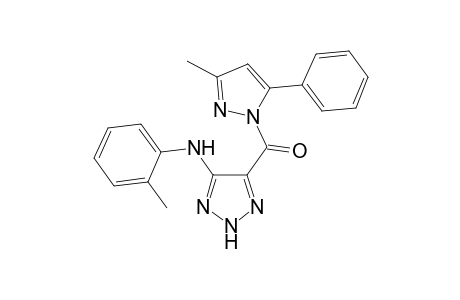(3-Methyl-5-phenyl-1H-pyrazol-1-yl)-[5-(o-tolylamino)-2H-1,2,3-triazol-4-yl]methanone