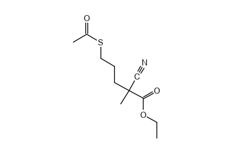 2-CYANO-2-METHYL-5-MERCAPTOVALERIC ACID, ETHYL ESTER, ACETATE