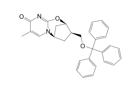 2,3'-ANHYDRO-6'-CARBA-2'-DEOXY-5'-O-TRITYLTHYMINE