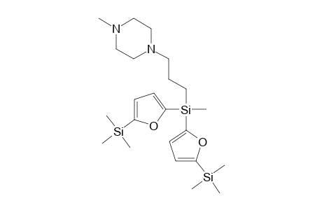 1-Methyl-4-(3-(methylbis(5-(trimethylsilyl)furan-2-yl)silyl)propyl)piperazine