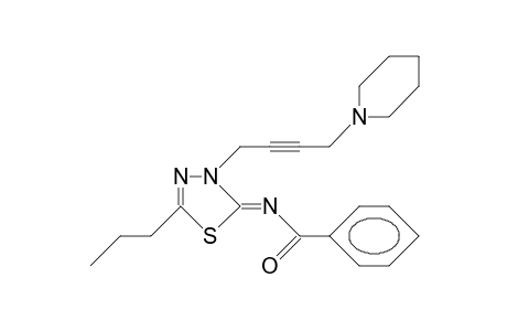 N-(3-[4-Piperidino-2-butynyl]-5-propyl-1,3,4-thiadiazol-2(3H)-ylidene)-benzamide