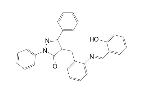 3H-Pyrazol-3-one, 1,2-dihydro-4-[[2-[[(2-hydroxyphenyl)methylene]amino]phenyl]methyl]-2 ,5-diphenyl-