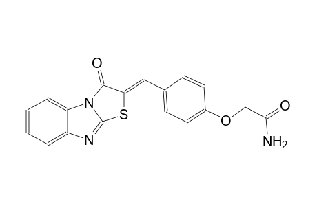 2-{4-[(Z)-(3-oxo[1,3]thiazolo[3,2-a]benzimidazol-2(3H)-ylidene)methyl]phenoxy}acetamide