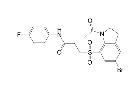 propanamide, 3-[(1-acetyl-5-bromo-2,3-dihydro-1H-indol-7-yl)sulfonyl]-N-(4-fluorophenyl)-