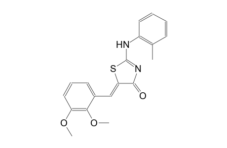 (5Z)-5-(2,3-dimethoxybenzylidene)-2-(2-toluidino)-1,3-thiazol-4(5H)-one