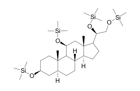 Tetrakis(trimethylsilyl) derivative of 5.alpha.-Pregnan-3.beta.,11.beta.,20,21..eta.-tetrol