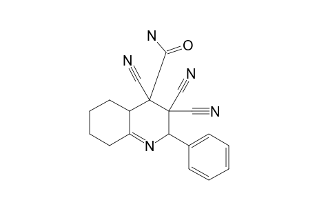 5,6-TETRAMETHYLENE-3,3,4-TRICYANO-2-PHENYL-2,3,4,5-TETRAHYDROPYRIDINE-4-CARBOXAMIDE