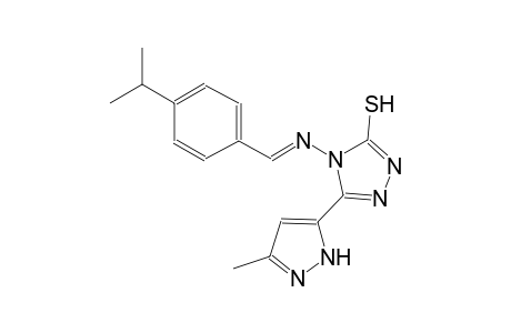 4-{[(E)-(4-isopropylphenyl)methylidene]amino}-5-(3-methyl-1H-pyrazol-5-yl)-4H-1,2,4-triazole-3-thiol