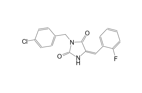 (5E)-3-(4-chlorobenzyl)-5-(2-fluorobenzylidene)-2,4-imidazolidinedione