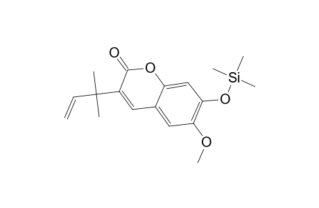 2H-1-Benzopyran-2-one, 3-(1,1-dimethyl-2-propenyl)-6-methoxy-7-[(trimethylsilyl)oxy]-