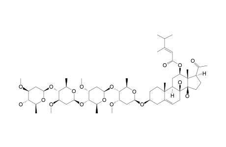 SIBIRIGENIN-3-O-BETA-D-OLEANDROPYRANOSYL-(1->4)-BETA-D-OLEANDROPYRANOSYL-(1->4)-BETA-D-CYMAROPYRANOSYL-(1->4)-BETA-D-CYMAROPYRANOSIDE