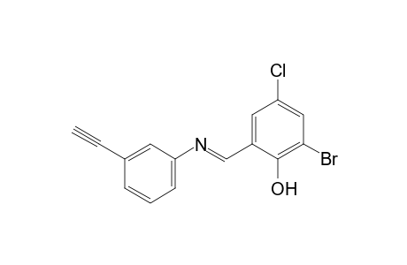 2-bromo-4-chloro-6-[N-(m-ethynylphenyl)formimidoyl]phenol