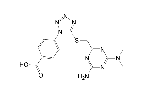 4-[5-({[4-amino-6-(dimethylamino)-1,3,5-triazin-2-yl]methyl}sulfanyl)-1H-tetraazol-1-yl]benzoic acid