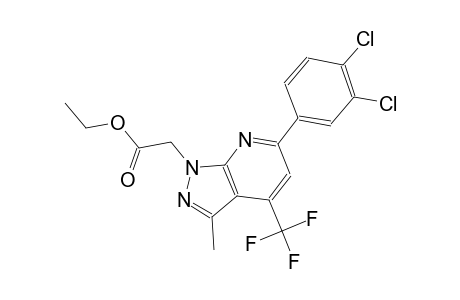 1H-pyrazolo[3,4-b]pyridine-1-acetic acid, 6-(3,4-dichlorophenyl)-3-methyl-4-(trifluoromethyl)-, ethyl ester