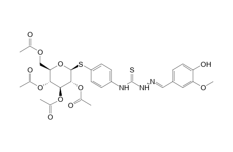vanillin, 4-[p-(beta-D-glucosylthio)phenyl]-3-thiosemicarbazone, tetraacetate