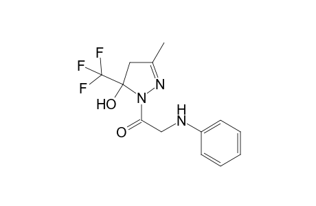 5-Trifluoromethyl-5-hydroxy-4,5-dihydro-3-methyl-1H-1-(phenylaminoacetyl)pyrazole