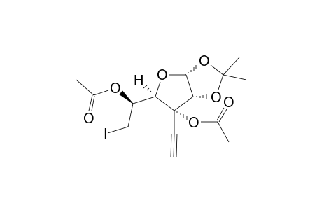 3,5-Di-O-acetyl-3-C-ethynyl-1,2-O-isopropylidene6-Deoxy-6-iodo-.alpha.,D-allo-furanose