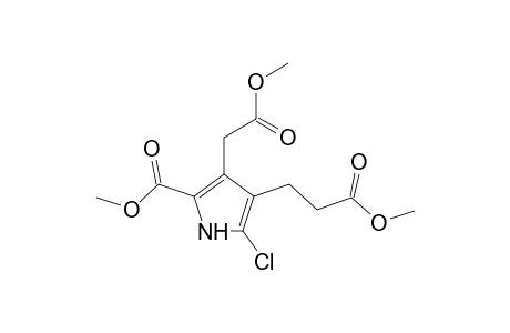 5-Chloro-4-(2-methoxycarbonyl-ethyl)-3-methoxycarbonylmethyl-1H-pyrrole-2-carboxylic acid, methyl ester