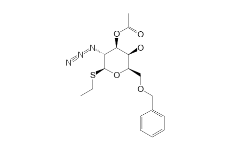 acetic acid [(2R,3R,4R,5R,6S)-5-azido-2-(benzyloxymethyl)-6-(ethylthio)-3-hydroxy-tetrahydropyran-4-yl] ester