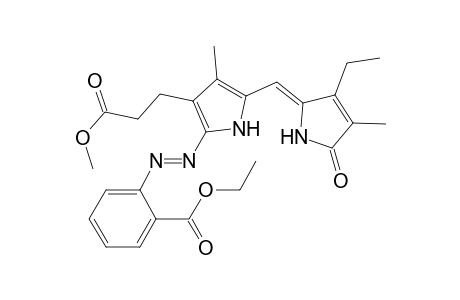 1H-Pyrrole-3-propanoic acid, 2-[[2-(ethoxycarbonyl)phenyl]azo]-5-[(3-ethyl-1,5-dihydro-4-methyl-5- oxo-2H-pyrrol-2-ylidene)methyl]-4-methyl-, methyl ester