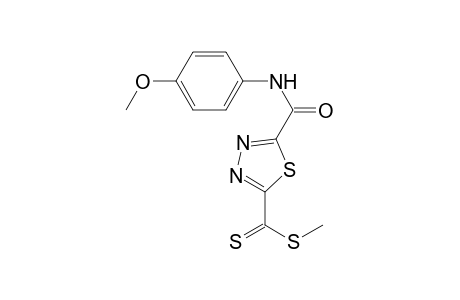 5-[(4-methoxyanilino)-oxomethyl]-1,3,4-thiadiazole-2-carbodithioic acid methyl ester