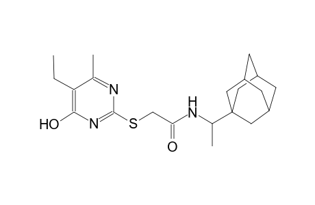 N-[1-(1-adamantyl)ethyl]-2-[(5-ethyl-4-hydroxy-6-methyl-2-pyrimidinyl)sulfanyl]acetamide
