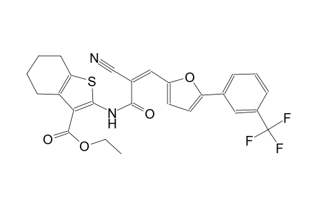 benzo[b]thiophene-3-carboxylic acid, 2-[[(2Z)-2-cyano-1-oxo-3-[5-[3-(trifluoromethyl)phenyl]-2-furanyl]-2-propenyl]amino]-4,5,6,7-tetrahydro-,
